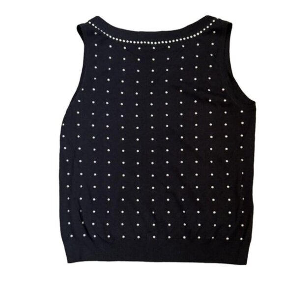 St. John Large Studded Sweater Set Cardigan & Vest Mahogany Brown NWT MSRP $1090 - Picture 7 of 11